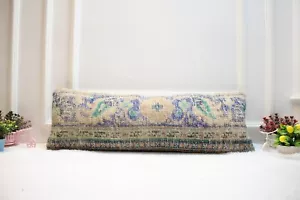 Orange Lumbar Pillow, Antique Rug pillow, Cover, Case, Oriental Pillow - Picture 1 of 8