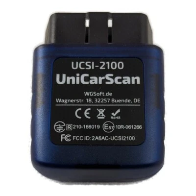 UniCarScan UCSI-2100 OBD2 Bluetooth Scanner for BimmerCode & MotoScan US Ship - Image 1 of 4