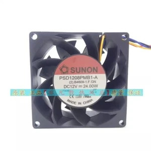 SUNON PSD1208PMB1-A 8038 12V 24.00W 8CM 4-Wire High Airflow Dual Ball Fans - Picture 1 of 5