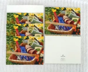 Hallmark Marjolein Bastin 4 NOTE CARDS Blank GARDEN THEME Basket Pots Tools - Picture 1 of 4