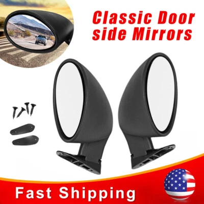 Par de espejos retrovisores laterales de ala de puerta de coche kit de bala lado izquierdo + derecho universal  Foto 1 de 4