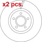 X2 PCS FRONT BRAKE DISC ROTOS X2 PCS SET DF6653 TRW I