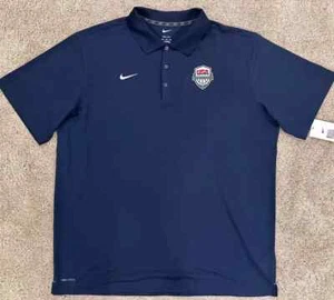 Nike Dri-FIT Team USA Basketball Varsity Polo Navy Blue Men’s Size 2XL NEW - Picture 1 of 5