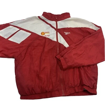 Chaqueta cortavientos vintage Reebok SUNDEVILS jugador "Carter" cremallera roja para hombre talla XL Foto 1 de 4
