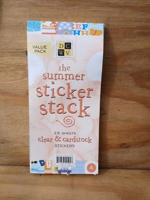 Paquete económico de 25 hojas DCWV The Summer Sticker Stack Foto 1 de 3
