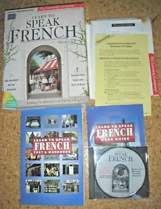 Vintage Learn to Speak French Course CD & Books for Windows 95, 3.1, & Macintosh - Picture 1 of 3