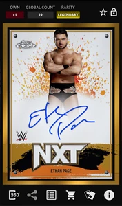Topps WWE Slam 2025 Ethan Page Chrome NXT Gold Signature 50cc Legendary DIGITAL - Picture 1 of 2