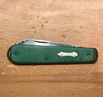 ВИНТАЖНЫЙ ОДНО ЛЕЗВИЕ С ЗЕЛЕНОЙ РУЧКОЙ ИМПЕРСКИЙ PROV. RI США - Изображение 1 из 4