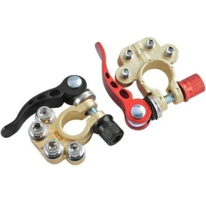 2x Auto Batterieklemmen Polklemmen Anschlussklemme Schnellspanner Steckverbinder - Bild 1 von 12