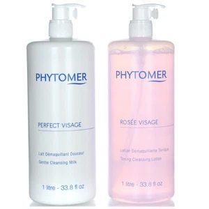 Phytomer Gentle Cleansing Milk and Toning Cleansing Lotion 33.8oz/1L duo set