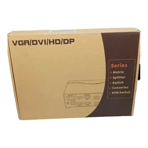 SweetySun KVM Smart Switch Monitor VGA~HD~DP~VGA USB+HDMI Dual 2 Port Monitor - Picture 1 of 11