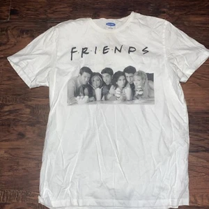 Women’s Friends TV Show White T Shirt Medium Old Navy - Picture 1 of 4