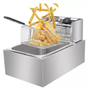 Freidora eléctrica 2500W 6L cesta de encimera comercial restaurante de papas fritas - Imagen 1 de 12