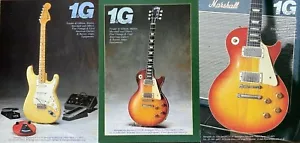 3 Postales Les Paul Strat Originales 1G "Primera Guitarra"" Japonesas de Alta Calidad ¡NUEVAS! - Imagen 1 de 1