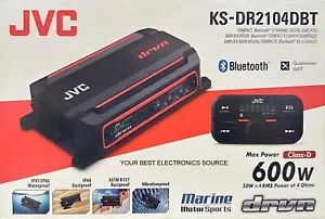 NEW JVC KS-DR2104DBT Compact 4-Channel Marine Amplifier w/ Bluetooth, 50W RMSx4 - Picture 1 of 1