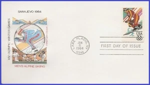 USA5 #2068 U/A HOUSE OF FARNAM FDC   Winter Olimpics Alpine Skiing - Picture 1 of 1