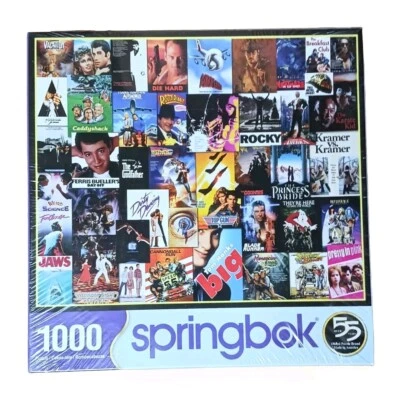 Rompecabezas Sprinbok 1000 piezas carteles clásicos de los 80 Going to the Movies EE. UU. Foto 1 de 4