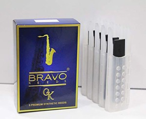 Bravo Synthetic Reeds for Tenor Saxophone - Box of 5 - Strength 2.5