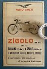 Rara Pubblicità Moto GUZZI ZIGOLO 98 del 1957