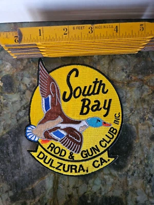SOUTH BAY GUN & ROD CLUB INC. Vintage NOS South Bay Rod & Gun Club Dulzura CA Embroidered Hunting Patches 80's