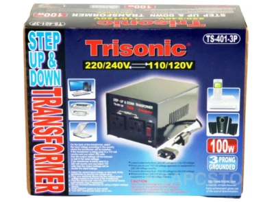 100 watts new  step up /down voltage converter transformer 110v to 220v adapter - Image 1 of 4