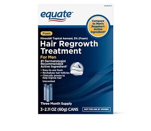 Mens Equate Hair Regrowth Treatment 3 Month Supply EXP 2025