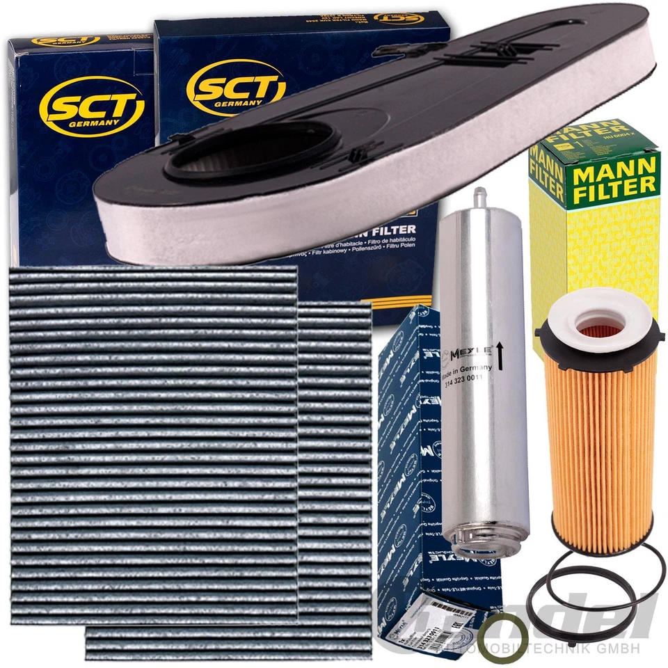 MEYLE + MANN-FILTER + WEITERE PAQUETE DE INSPECCIÓN FILTRO adecuado para BMW F10 F07 F11 F01 F02 F03 525 530 535d