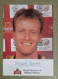FiFA'1998+2002 SOUTH AFRiCA 'A' # 1 HANS VONK-HAND SIGNED CARD # 1 - Picture 1 of 1