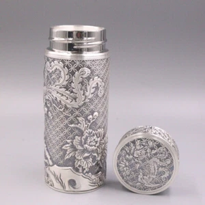 Reinsilber Becher 999 Silber Trinkflasche Tasse Thermosbecher Herren Teetasse /70g Geschenk - Bild 1 von 7