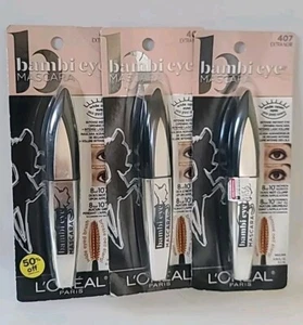 ( 3 PACK ) L'OREAL Bambi Eye INSTANT EYE OPENING MASCARA #407 EXTRA NOIR 0.28 OZ - Picture 1 of 6