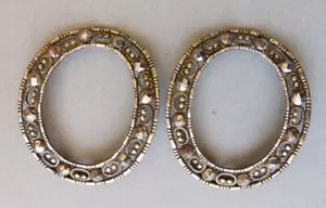 Boucles chaussure soulier shoe buckle 19e siècle décor clouté - Imagen 1 de 3
