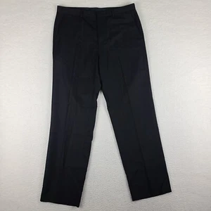 Calvin Klein Pants Mens 34x32 Black Straight Leg Trousers Dress Slacks - Picture 1 of 11