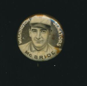 Épingles de baseball Sweet Caporal 1910 - GEORGE McBRIDE (Sénateurs de Washington)