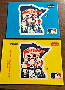 Fleer MLB Minnesota Twins baseball sticker cards (vintage logo) 1986 & 1987 - Picture 1 of 2