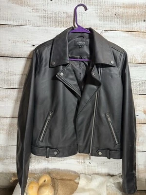CoffeeShop Junior Imitación Cuero Asimétrico Cremallera Frontal Manga Larga Motociclista L Foto 1 de 4