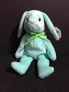 JUGUETE DE PELUCHE TY BEANIE BABY ""HIPPITY"" THE EASTER RABBIT 1996 MWMT CON ERRORES - Imagen 1 de 5