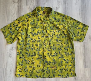 Herren Ojai Batik Hawaiihemd salziger Hund Getränk Rezept auf Hemd grün - Bild 1 von 14