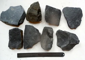 Pezzi di pietra ardesia grigia per acquario assortiti 10 libbre dalla contea di Buckingham VA - Foto 1 di 3