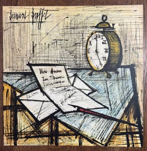 Litografia a colori Bernard BUFFET ""The Love Letter"" piastra firmata stampa vintage - Foto 1 di 6