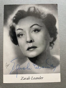 ZARAH LEANDER (†1981) signed seltene Autogrammkarte 10x15 Autogramm - Picture 1 of 2