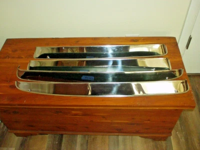 1969 1970 Chevy Bel Air Biscayne Impala Oldsmobile 88 stainless ventshades NOS! - Image 1 of 2