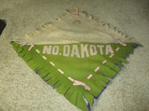 OLD FELT NORTH DAKOTA SAFETY BANNER SIGN CALUMET KID BABY KEWPIE - Picture 1 of 6