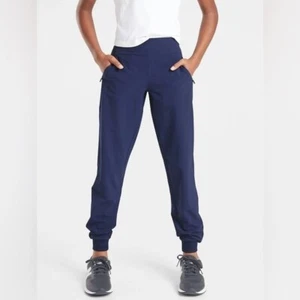 ATHLETA Girl Get Up And Go Jogger Navy Blue Kids Childrens Athleisure Size XL 14 - Picture 1 of 16