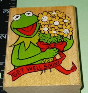 Kermit der Frosch, Get Well Soon, Muppets, Inkadinkado, (B403), Stempel  - Bild 1 von 5