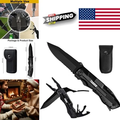 Folding Multitool Knife with Can Opener and Wire Cutter for Outdoor Use - Image 1 of 4