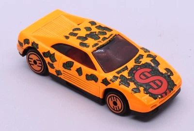 Hot Wheels Revealers Ferrari 348 Ultra Hots Dinero Neón NARANJA 1990 Mattel RARO Foto 1 de 4