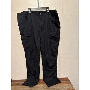Pantalone cargo uomo nero senza marchio taglia 6XL, multitasche utility wear - Foto 1 di 8