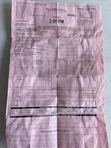 Black Lightning Episode 301 Original Call Sheet  - Bild 1 von 6