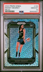 2023 Panini Prizm WNBA Prizms Mojo #135 Maddy Siegrist #5/25 PSA 10 Maddie RC - Bild 1 von 2