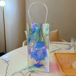 Large Capacity Ice Wine Bag Radium Color PVC Wine Pouch Bags - Picture 1 of 6